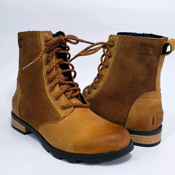 SOREL EMELIE SHORT WATERPROOF LACE UP BOOT - Picture 4 of 7